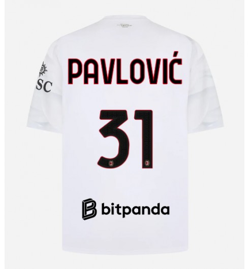 AC Milan Strahinja Pavlovic #31 Vieraspaita 2026-27 Lyhythihainen AC Milan Strahinja Pavlovic #31 Vieraspaita 2026-27 Lyhythihainen